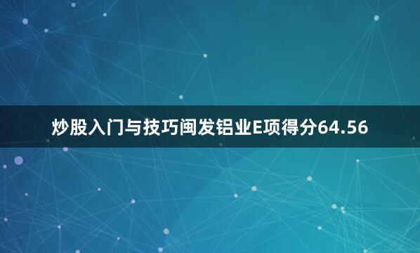 炒股入门与技巧闽发铝业E项得分64.56